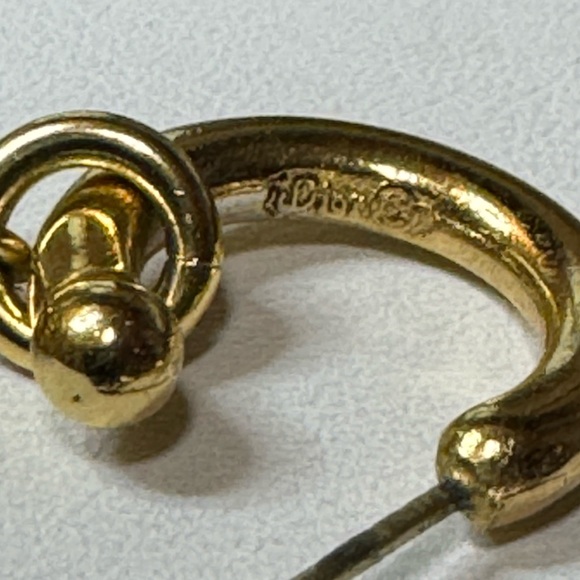 RARE DIOR Gold Victorian Etruscan Filagree  Dangle Drop Earrrings - Picture 13 of 17